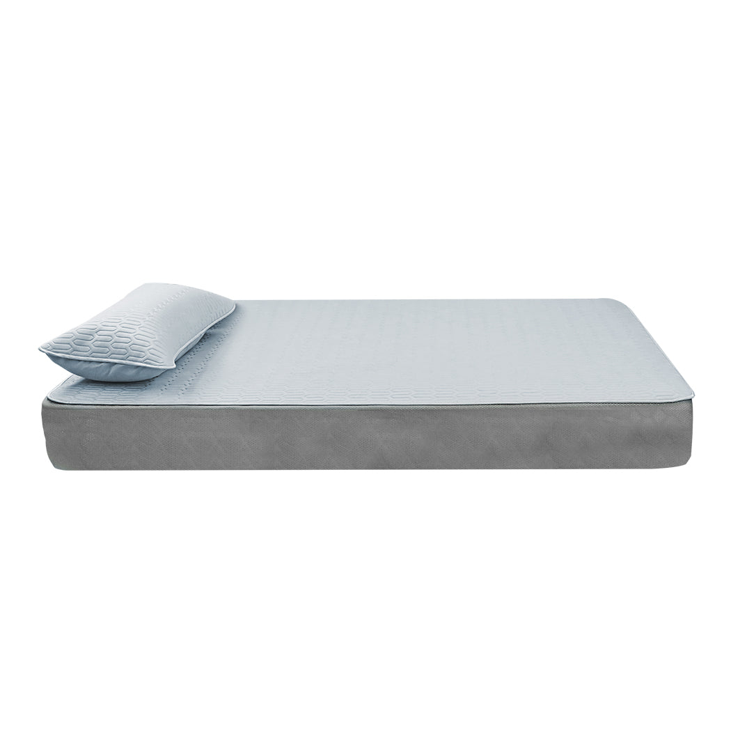 KING SINGLE 2-Piece Latex Cooling Bed Sheet Set Fitted - Grey