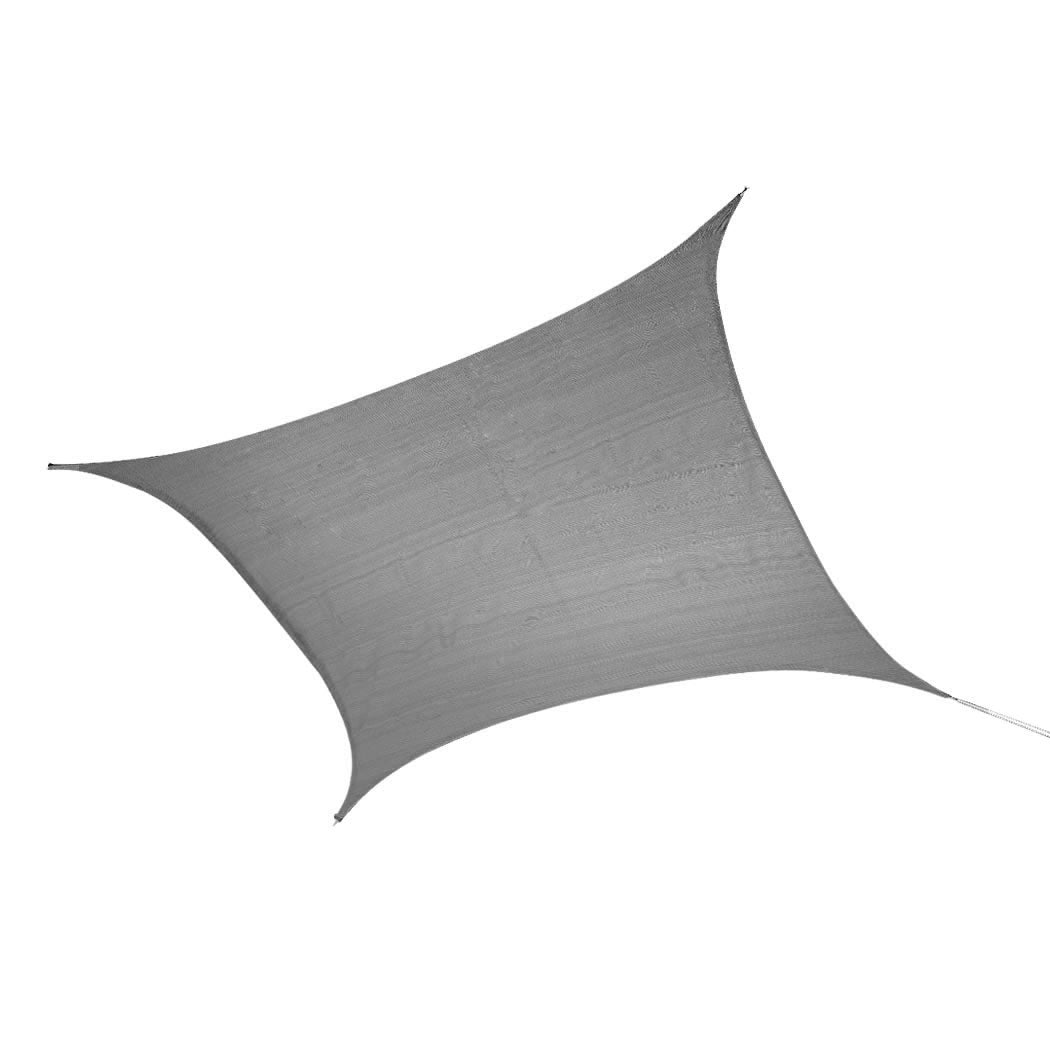 Sun Shade Sail Cloth Canopy Outdoor Awning Rectangle Cover Grey 2x2.5