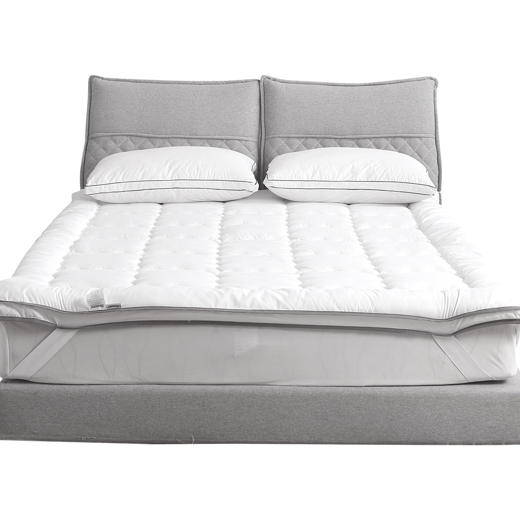 KING SINGLE Bedding Luxury Pillowtop Mattress - White