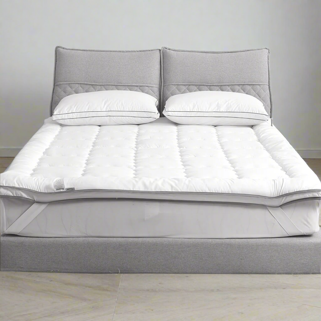 KING SINGLE Bedding Luxury Pillowtop Mattress - White