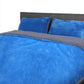 SUPER KING 3-Piece Bedding Two-Sided Quilt Cover with Pillowcases - Navy Blue