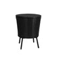 Chantria Cooler Ice Bucket Table Bar Outdoor Rattan Furniture Patio Pool Storage - Black
