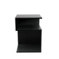 Dawson Wooden High Gloss Bedside Tables Wood Nightstand Storage Cabinet Bedroom - Black