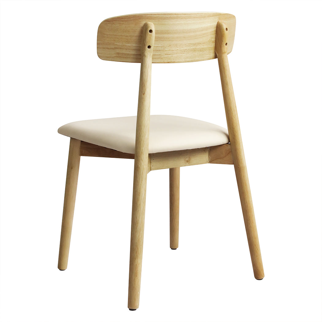 Agatha Set of 2 Dining Chairs Kitchen Chair - Natural