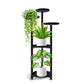 Plant Stand Outdoor Indoor Flower Pots Rack Garden Shelf Black 100CM