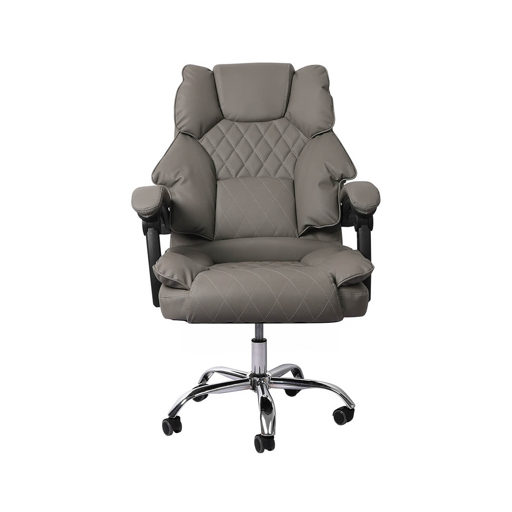 Levede Gaming Chair Office Computer Grey No Footrest