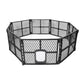 Pet Playpen Foldable Protable Dog Play Pens Plastic Garden Outdoor 8-Panels - Black Large