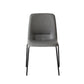 Elspeth Set of 4 Dining Chairs Kitchen Table Chair Lounge Room Padded Seat PU Leather - Dark Grey