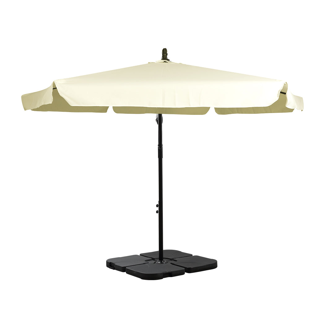 Mountview 3M Outdoor Umbrella Beach Beige with Base