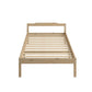 Ashley Wooden Bed Frame Base Solid Timber Pine Wood Natural no Drawers - Single