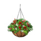 Christmas Hanging Basket Ornaments LED Lights Home Garden Porch Decor