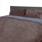 SUPER KING 3-Piece Bedding Two-Sided Quilt Cover with Pillowcases - Brown