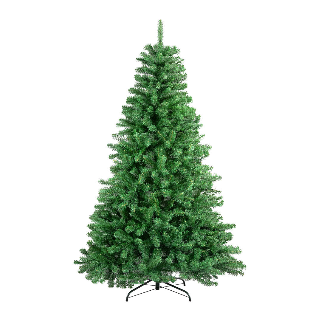 6ft 1.8m 900 Tips Christmas Tree Pre Lit 8 Mode Led Lights Xmas Bushy Decorations