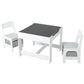 Poppy 3-Piece Kids Table & Chairs Set - White & Grey