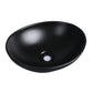 Wash Basin Oval Ceramic Hand Bowl Bathroom Sink Vanity Above Counter Matte Black