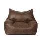 Bean Bag Chair Square Cover PU Indoor Home Game Lounger Seat Lazy Sofa Large - Dark Brown