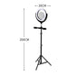 LED Ring Light with Tripod Stand Phone Holder Dimmable Studio Lamp Makeup Mirror Black