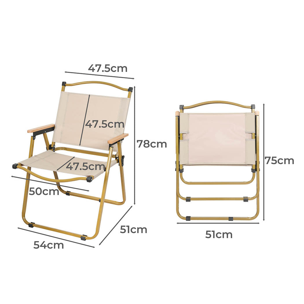 Set of 4 Camping Chair Folding Outdoor