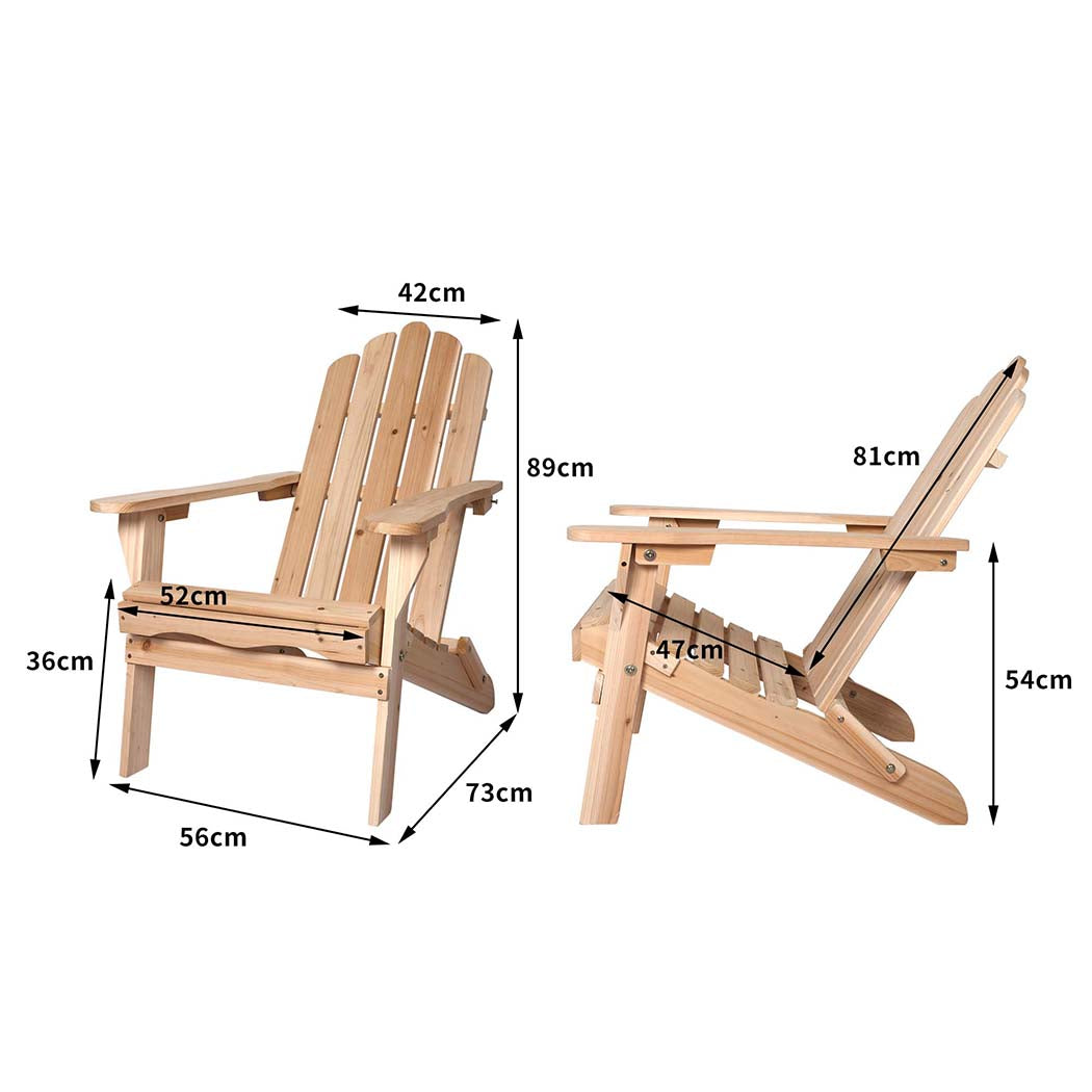 Adirondack Levede Chair Outdoor Furniture Natural