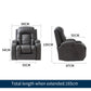 Althea Recliner Chair Electric Massage Chair Leather Lounge Heated - Black