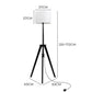 Wooden Floor Lamp Modern Tripod Shaded Night Light Adjustable Home Decor