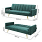Mari 3 Seater Sofa Bed Convertible Velvet Lounge Recliner Couch Sleeper - Green