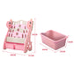 Kids Bookshelf Bookcase Magazine Rack Organiser Shelf Children Pink