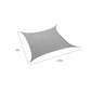 Sun Shade Sail Cloth Canopy Outdoor Awning Rectangle Cover Grey 2x2.5