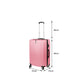 20" Luggage Suitcase Code Lock Hard Shell Travel Carry Bag Trolley - Rose Gold