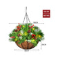 Christmas Hanging Basket Ornaments LED Lights Home Garden Decor 30cm