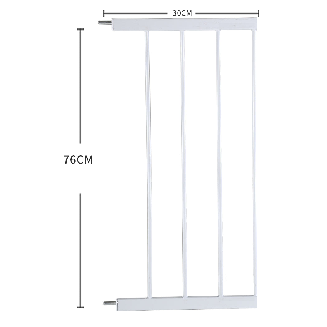 Baby Kids Safety Security Gate Stair Barrier Doors Extension Panels 30cm White