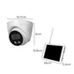 Set of 4 Wireless Security Camera System Set with Monitor Round - White