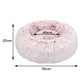 MEDIUM Dog Beds Pet Donut Nest Calming - Pink