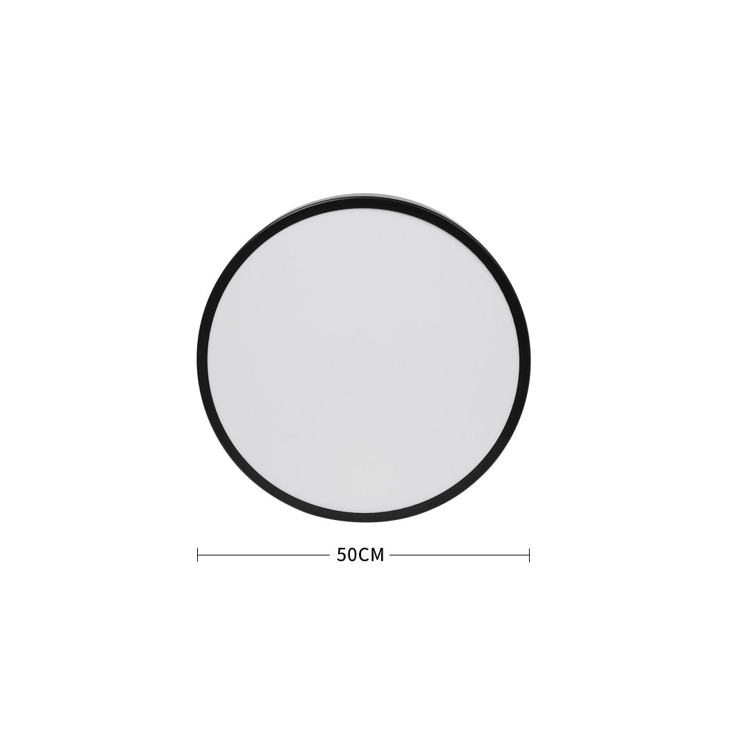 3-Colour Ultra-Thin 5cm Led Ceiling Light Modern Surface Mount 72W - Black
