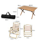 Folding Camping Table Chair Set Portable Picnic Outdoor Egg Roll Foldable