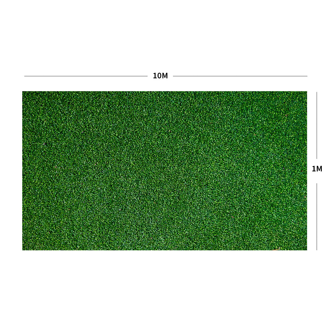 10sqm Artificial Grass 35mm Fake Lawn Flooring Outdoor Synthetic Turf Plant - Tri-Colour Green