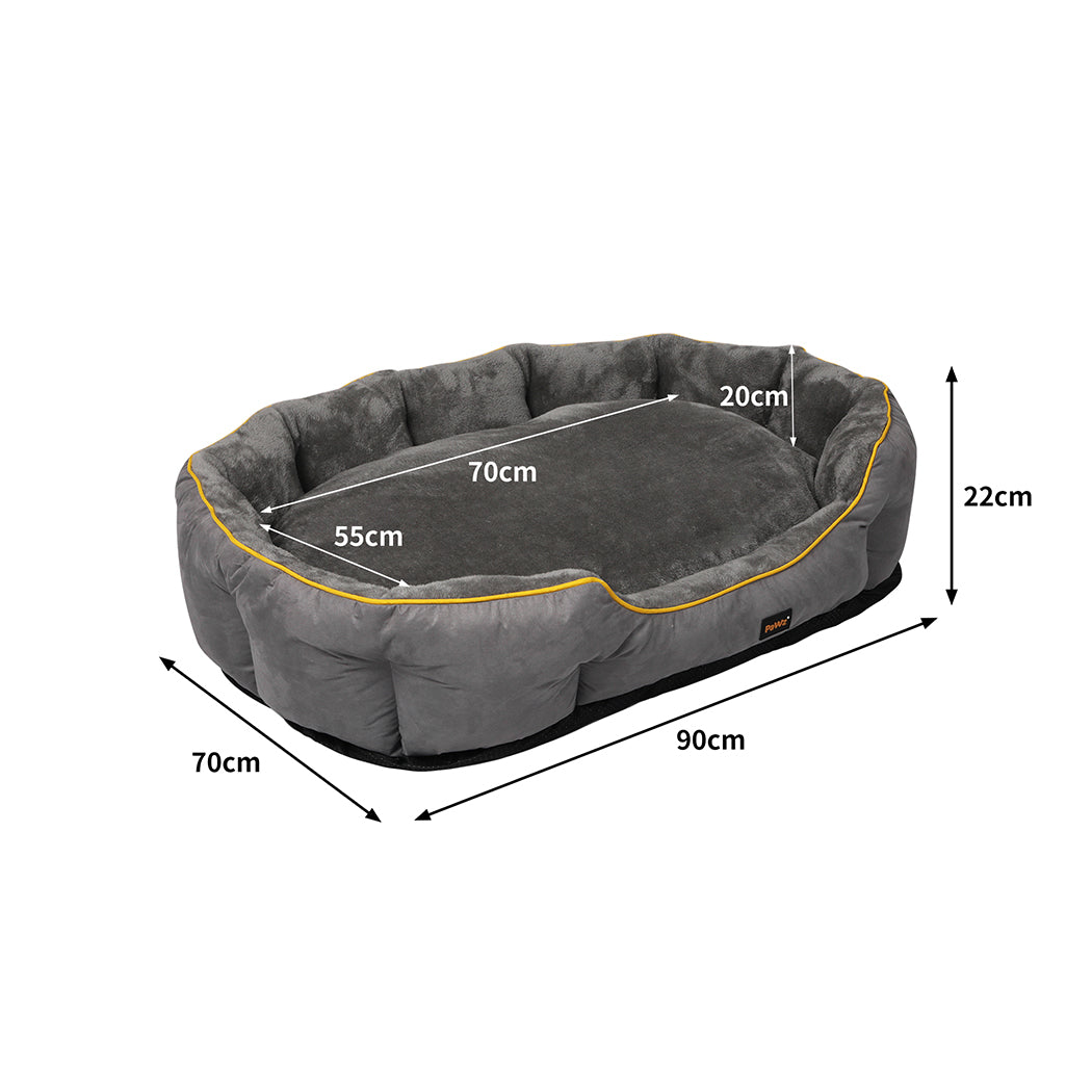 LARGE Dog Beds Electric Pet Heater Heated - Grey