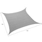 Sun Shade Sail Cloth Canopy Rectangle Outdoor Awning Cover Grey 5x5M