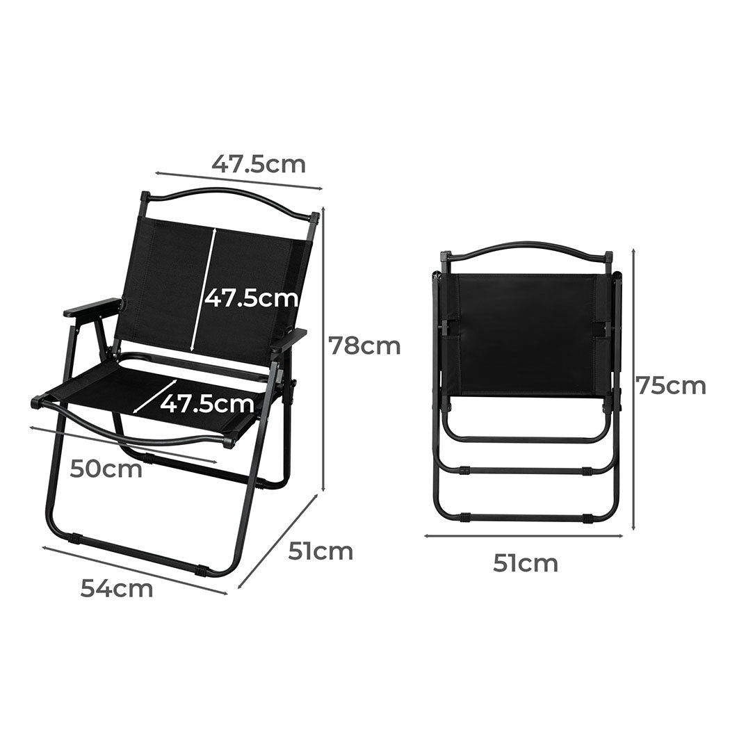 Set of 4 Camping Chair Folding Portable