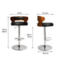 85cm Leipzig Kitchen Bar Stools Gas Lift Wooden Beech Stool Metal Barstools - Black & Silver