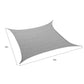 Sun Shade Sail Cloth Rectangle Canopy Outdoor Awning Cover Grey 3x4M