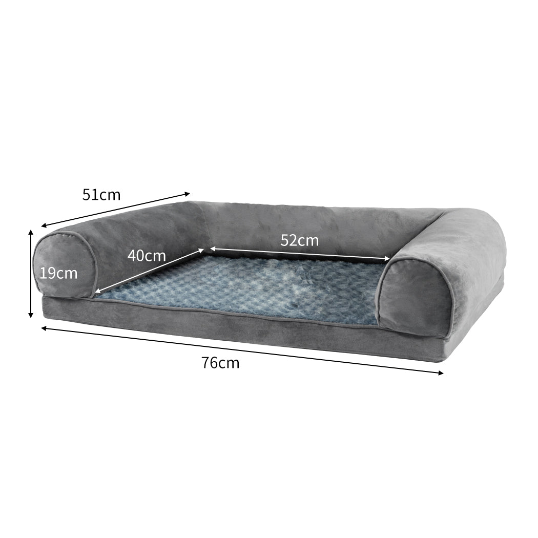 MEDIUM Dog Beds Pet Sofa Bedding Soft Replacement Cover - Grey