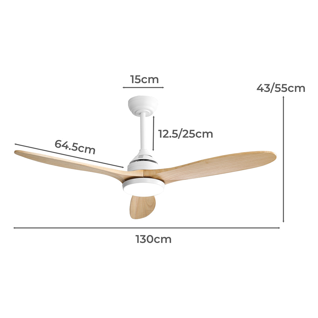 52'' Ceiling Fan LED Light DC - Natural