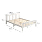 Mia Wooden Bed Frame Base Solid Timber Pine Wood White - Queen