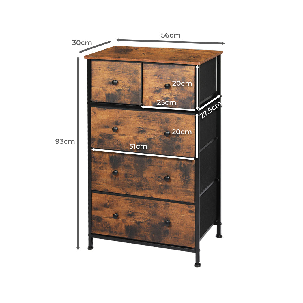 Storage Cabinet Tower Chest - Brown