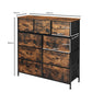 Levede Storage Cabinet Tower Chest Brown Fold