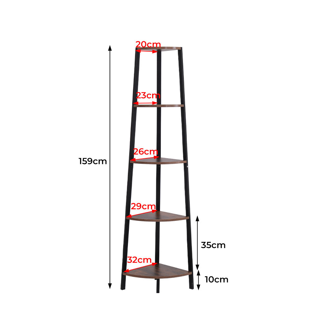 Levede 5 Tier Corner Shelf Industrial