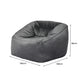 Bean Bag Chair Cover Soft Velvet Home Game Seat Lazy Sofa Cover Large - Dark Grey