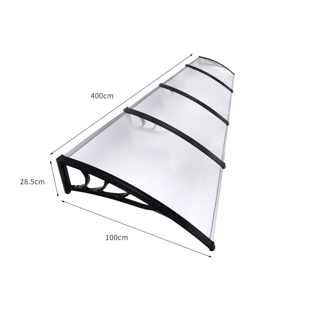 Door Window Awning Outdoor Canopy UV Patio Sun Shield Rain Cover DIY 1Mx4M