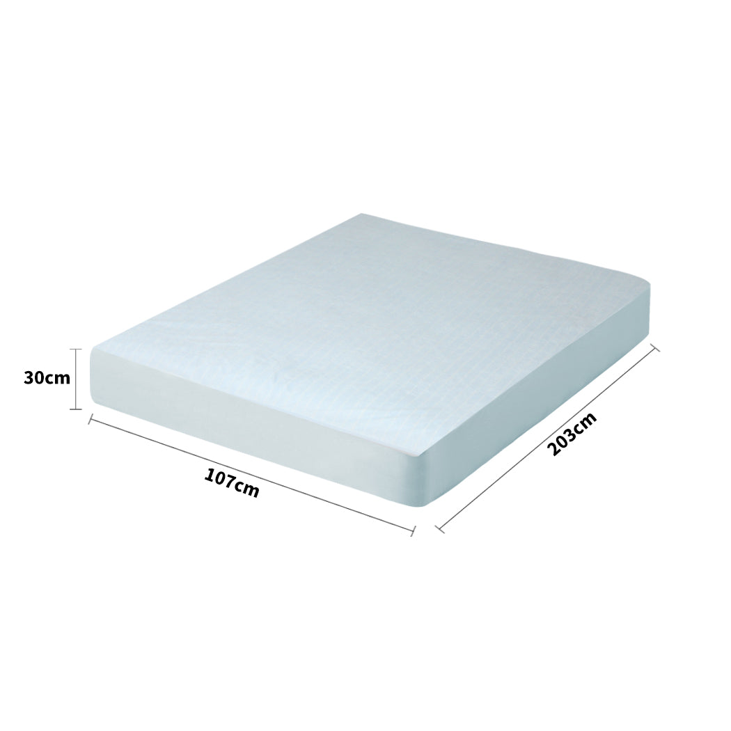 KING SINGLE Mattress Protector Pillowcases - Blue